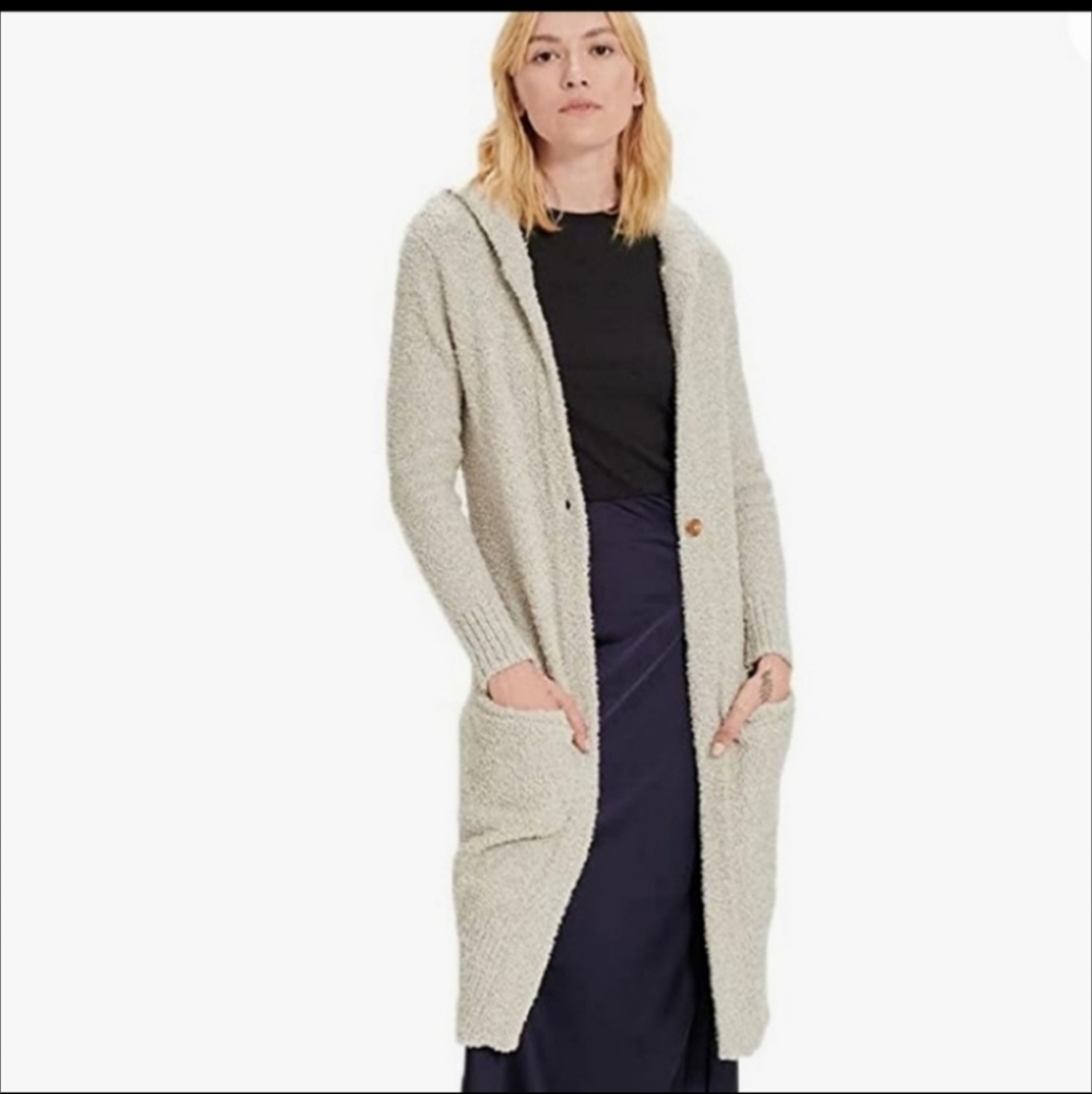 Ugg Judith Lounge Cardigan Duster Hioded Designer Warm Cozy Fall Winter Sherpa